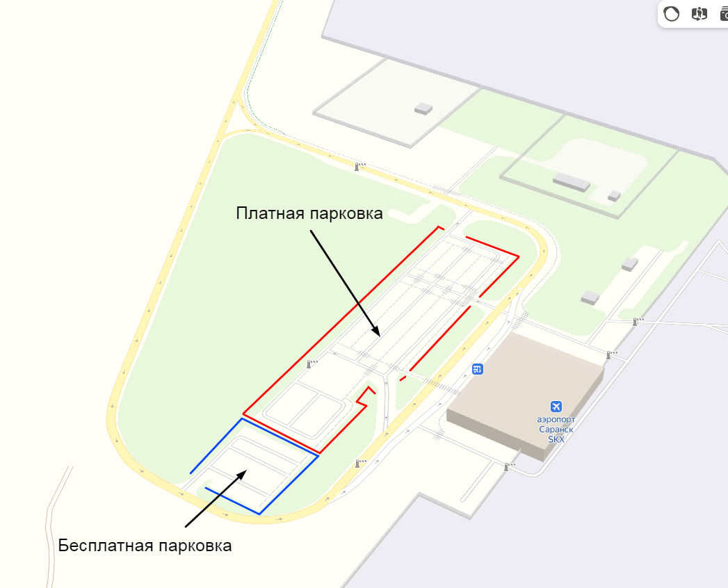 Парковка аэропорта Саранск